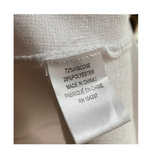 Milly New York Size S White Crochet Trim Sleeveless Knit Bodycon Peplum Dress - Picture 4 of 16